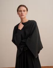 yün karışımlı triko atkı antrasit