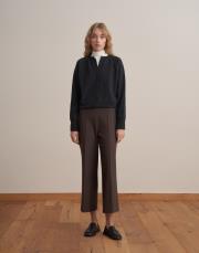 yün karışımlı triko hırka antrasit