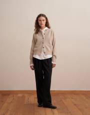 yün karışımlı triko hırka bej 5