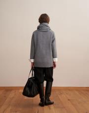 yün karışımlı balıkçı yaka triko kazak gri 3