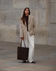 yün karışımlı blazer bej 5