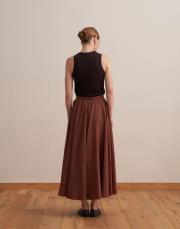 kesik detaylı teknik etek gül kurusu 4