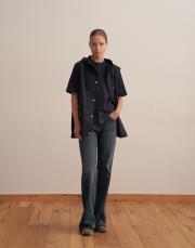 kapüşonlu spor yelek lacivert 2