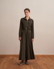 fermuarlı teknik spor elbise haki