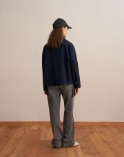 fermuarlı koton ceket lacivert 4