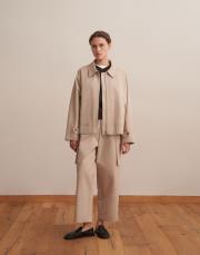 fermuarlı koton ceket bej 5