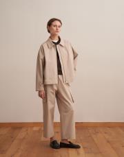 fermuarlı koton ceket bej 7