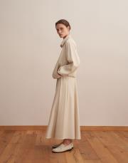 fermuarlı yüksek yaka teknik sweatshirt bej 3