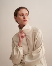 fermuarlı yüksek yaka teknik sweatshirt bej 6