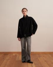 kemer detaylı teknik ceket siyah 2