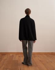 kemer detaylı teknik ceket siyah 4