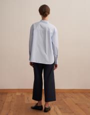 %100 koton straight pantolon lacivert 3