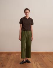 %100 koton straight pantolon yeşil