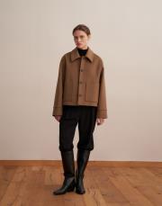 yün karışımlı cepli kaban camel 2