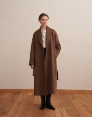 şal yaka yün palto sütlü kahve 2