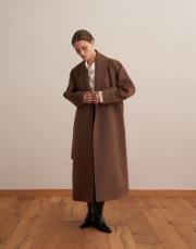 şal yaka yün palto sütlü kahve 3