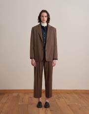 pileli yün pantolon sütlü kahve 4