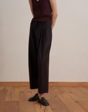 pileli yün pantolon koyu mürdüm 4