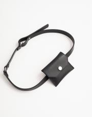 çanta detaylı deri kemer siyah 3