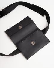 ayarlanabilir kemerli deri bel çantası siyah 5