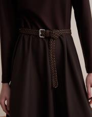 el örgüsü deri kemer acı kahve