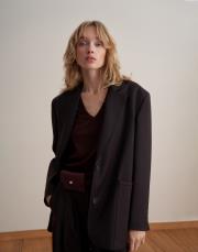 çanta detaylı süet kemer burgonya