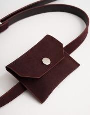 çanta detaylı süet kemer burgonya 5