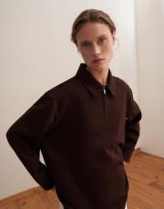 fermuarlı sweatshirt kahverengi 4