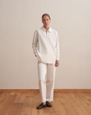 fermuarlı sweatshirt ekru