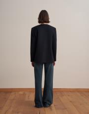 asimetrik kapaklı blazer lacivert 4