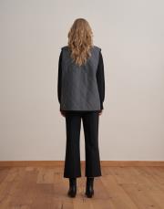 yüksek bel crop pantolon siyah 4