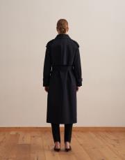 klasik koton trençkot lacivert 4