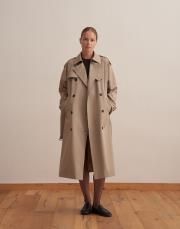 klasik koton trençkot bej 2