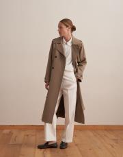 vatkalı koton trençkot açık haki 2