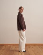 polo yaka sweatshirt kahverengi 2