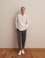 polo yaka sweatshirt ekru 3